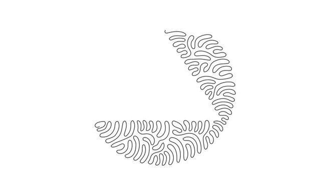 Animated self drawing of continuous line draw triangle icon. Flat style. Triangle logo icon for web site design, logo. Triangle symbol or sign. Swirl curl circle style. Full length one line animation.