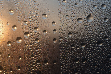 water drops on glass