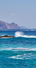 Amazing waves at Greek islands