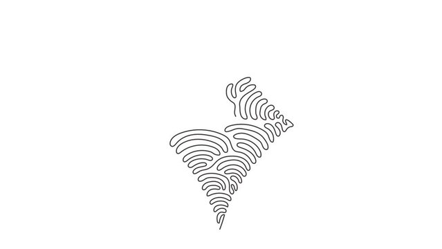 Animated self drawing of continuous line draw rhombus icon. Flat style. Rhombus logo icon for your web site, logo, app, UI. Rhombus sign or symbol. Swirl curl style. Full length single line animation.