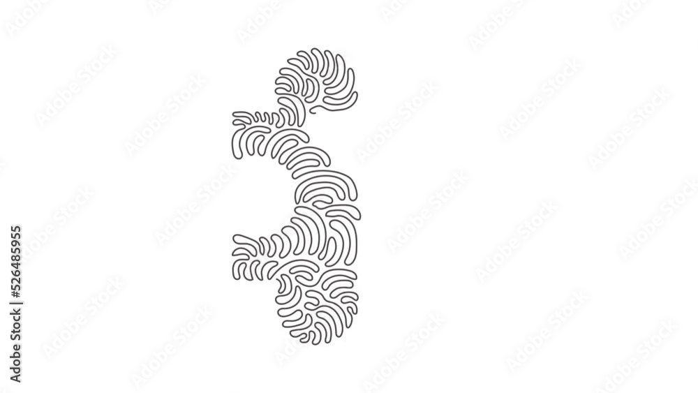 Poster self drawing animation of single line draw puzzle flat. thin line signs. outline symbol for web or m