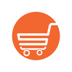 Shopping Chart, Retail & Online Shopping Logo. Symbol & Icon Vector Template.