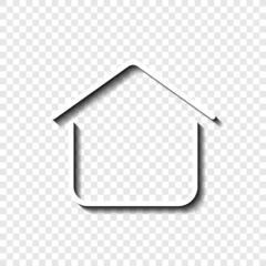 Foto op Canvas House. home simple icon vector. Flat design. White with shadow on transparent grid.ai © Leo Kavalli