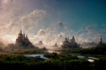 Magical fantasy castles
