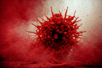 Coronaviruses influenza concept