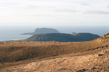 Panoramic view of Mirador Del Rio in Lanzarote, Canary Islands
