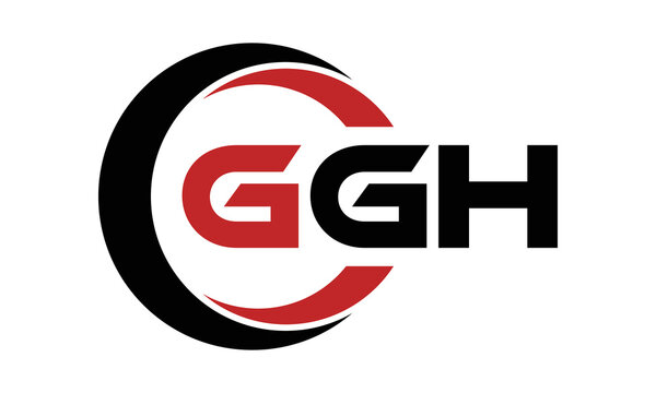 GGH three letter swoosh logo design vector template | monogram logo | abstract logo | wordmark logo | letter mark logo | business logo | brand logo | flat logo | minimalist logo | text | word | symbol