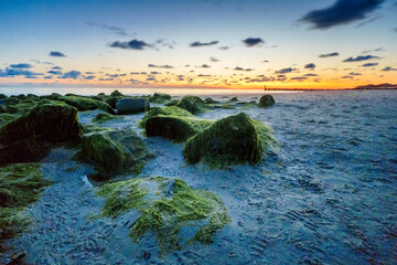 sunset over the sea