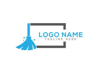 Fototapeta premium Cleaning service logo design. Wash logo design. Home cleaning logo