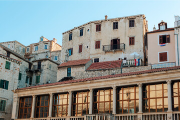 Fototapeta na wymiar View of the City Hall in Sibenic, Croatia