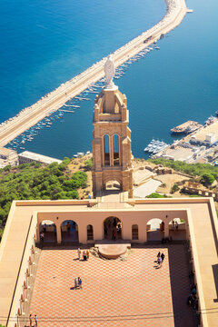 photo of Santa Cruz fort of Oran, a coastal city of Algeria , Mountain top cathedral and skyline view of Oran	