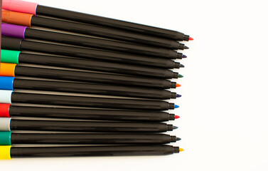 A set of markers with primary colors for drawing and drawing. For the sale and advertising of...