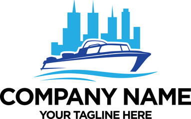 speed boat or power boat logo design