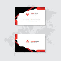 Naklejka na ściany i meble Red and black smart business card, vector illustration 