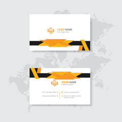 Yellow and black smart business card, vector illustration