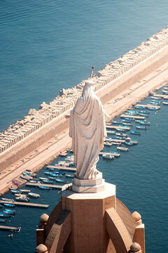 photo of Santa Cruz fort of Oran, a coastal city of Algeria , Mountain top cathedral and skyline view of Oran	