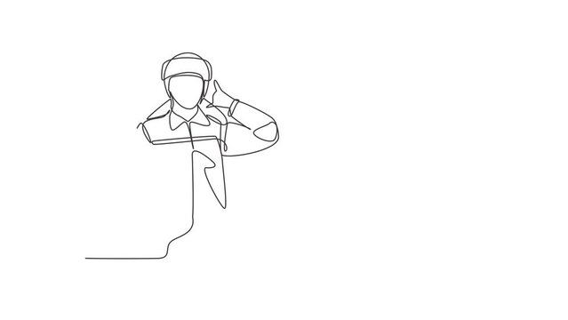 Self drawing animation of single line draw firefighters with uniform, call me gesture and wearing helmet prepare to put out the fire that burned building. Continuous line draw. Full length animated.