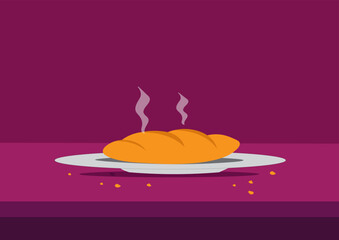 image of hot baked bread in a bowl