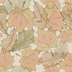 seamless pattern with leaves