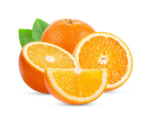 Orange fruit isolated on white