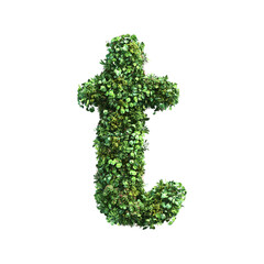 3d rendering of vertical garden alphabet	
