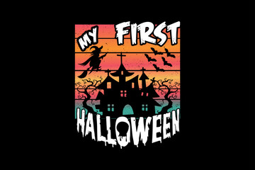 My first Halloween, Halloween t-shirt design