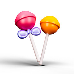 Chocolate candy ball icon isolated 3d render illustration