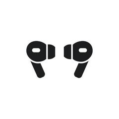Airpods pro earphones headphones vector icon