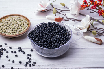 healthy food delicious grain peas and black soybean
