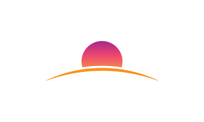 Sunset logo design, Sunrise logo design, sun logo, simple logo