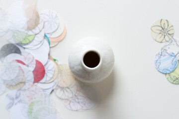 esoteric patterns (decorative) on paper circles