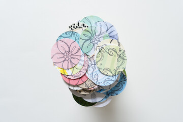 esoteric patterns (decorative) on paper circles