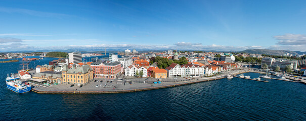 Stavanger view from harbor in Rogaland in Norway (Norwegen, Norge or Noreg)