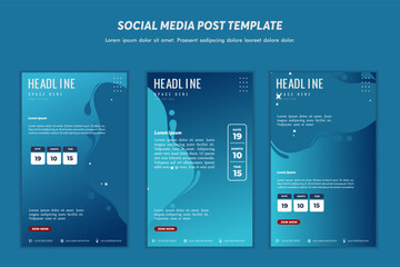 Social media post template modern design, for digital marketing online or poster marketing template