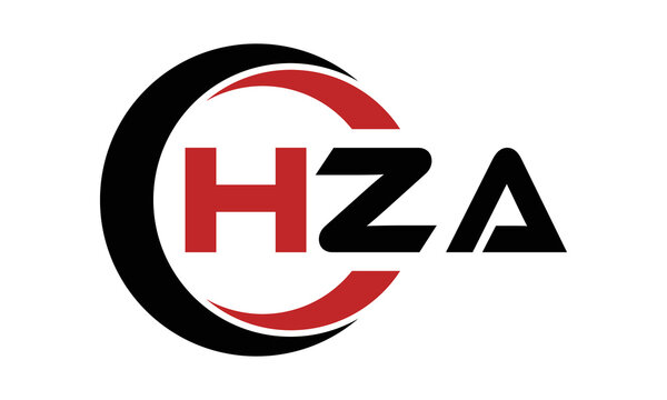 HZA three letter swoosh logo design vector template | monogram logo | abstract logo | wordmark logo | letter mark logo | business logo | brand logo | flat logo | minimalist logo | text | word | symbol