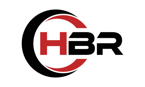 HBR three letter swoosh logo design vector template | monogram logo | abstract logo | wordmark logo | letter mark logo | business logo | brand logo | flat logo | minimalist logo | text | word | symbol