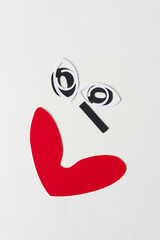 cartoon face with big red lips