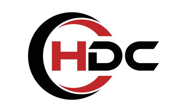 HDC three letter swoosh logo design vector template | monogram logo | abstract logo | wordmark logo | letter mark logo | business logo | brand logo | flat logo | minimalist logo | text | word | symbol