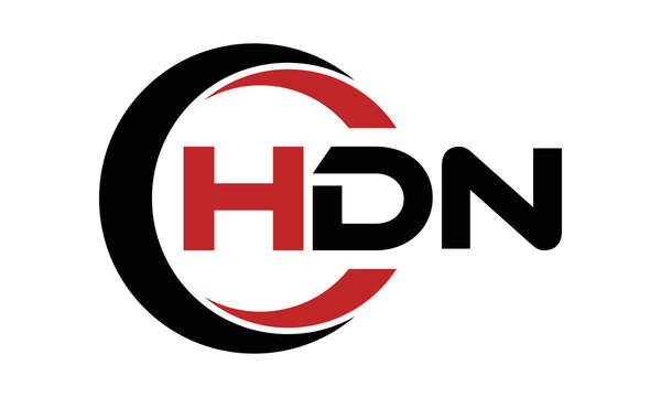 HDN three letter swoosh logo design vector template | monogram logo | abstract logo | wordmark logo | letter mark logo | business logo | brand logo | flat logo | minimalist logo | text | word | symbol