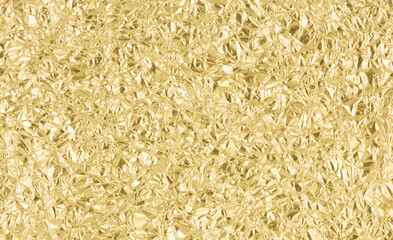 Gold wrinkled paper texture abstract background.Background, beautiful, and can be used in many applications.image blur.