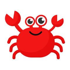 Crab flat icon.
