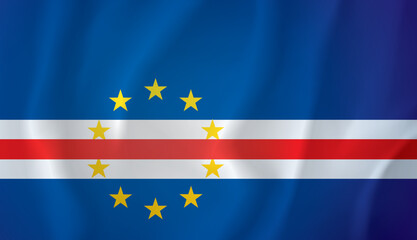 Cape verde flag. Vector drawing icon