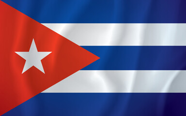 Flag of Cuba. Vector drawing sign