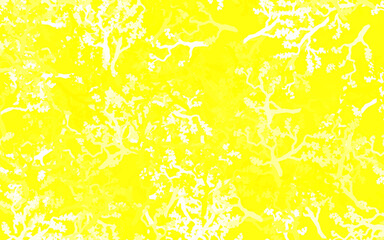 Light Yellow vector natural backdrop with leaves, branches.