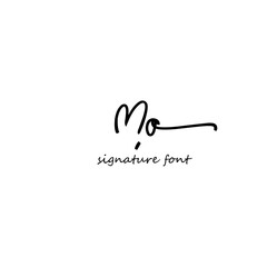 Initial Letter ma Logo - Handwritten Signature Logo