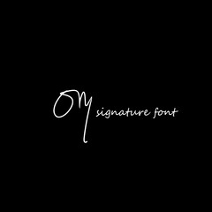 Initial Letter om Logo - Handwritten Signature Logo