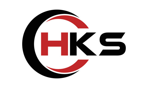 HKS three letter swoosh logo design vector template | monogram logo | abstract logo | wordmark logo | letter mark logo | business logo | brand logo | flat logo | minimalist logo | text | word | symbol