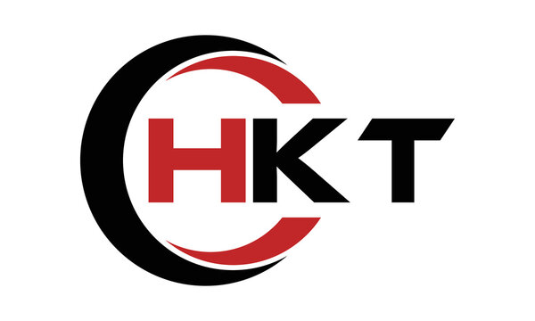 HKT three letter swoosh logo design vector template | monogram logo | abstract logo | wordmark logo | letter mark logo | business logo | brand logo | flat logo | minimalist logo | text | word | symbol