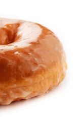 donut closeup isolated on white background