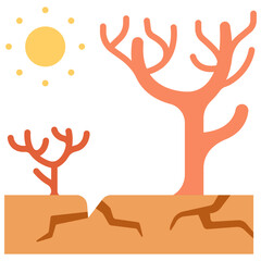 soil dry dead tree  icon